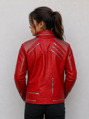 Michael Jackson Beat It Red Leather Jacket